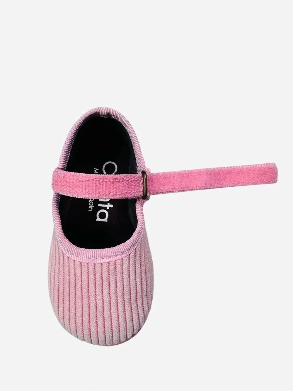 Cienta Corduroy Mary Jane Baby Girl Pink Shoes Made In Spain Size 20 US 5